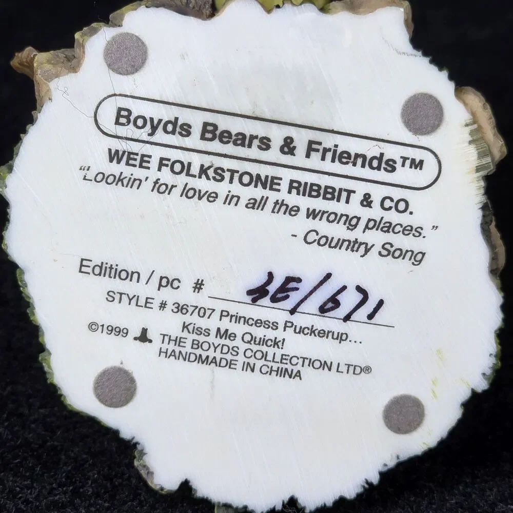 PRINCESS PUCKERUP Boyds Bears & Friends Wee Folkstone Ribbit & Co #36707 2E/671